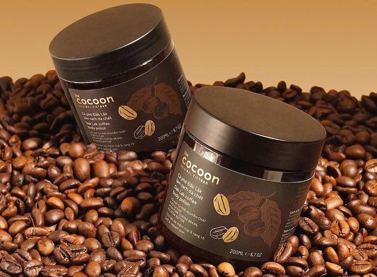 "tẩy da chết cà phê Cocoon"