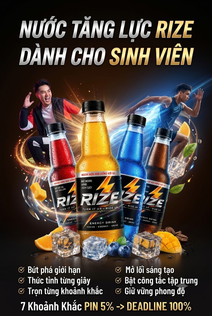 Nước tăng lực dành cho sinh viên